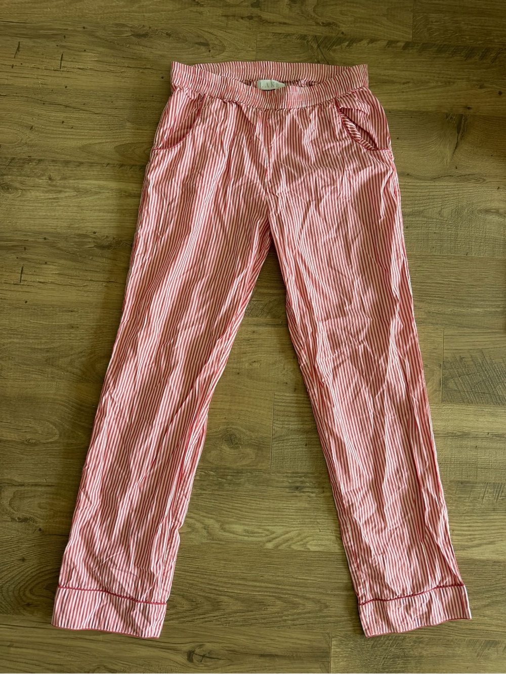 LAKE Poplin Piped Long-Long Pajama Pants XS
